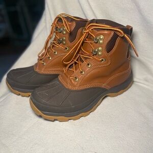 LL Bean TEK 2.5 Brown Leather Insulated Waterproof Lace-up Snow Boots Women’s 8